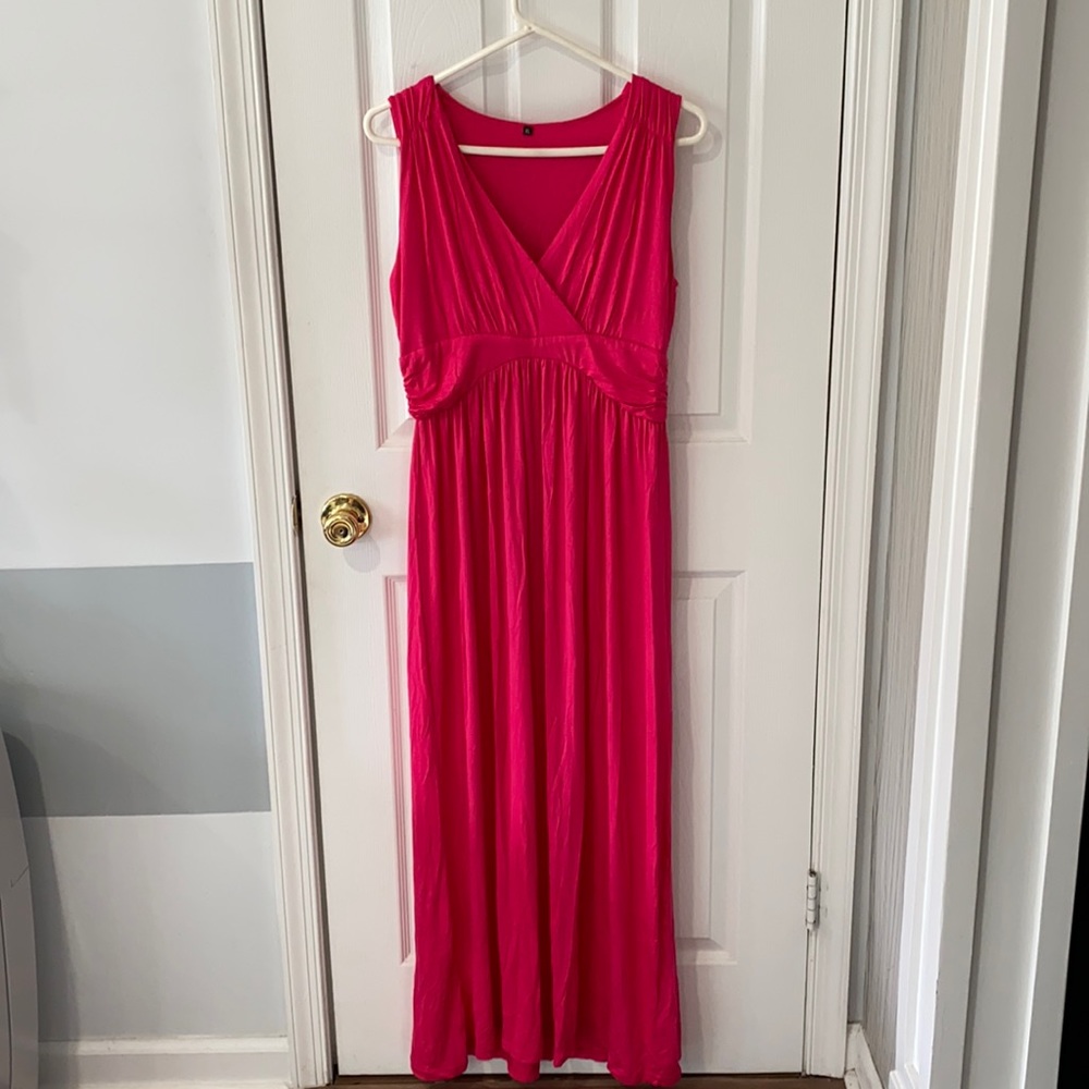 Hot pink maxi dress